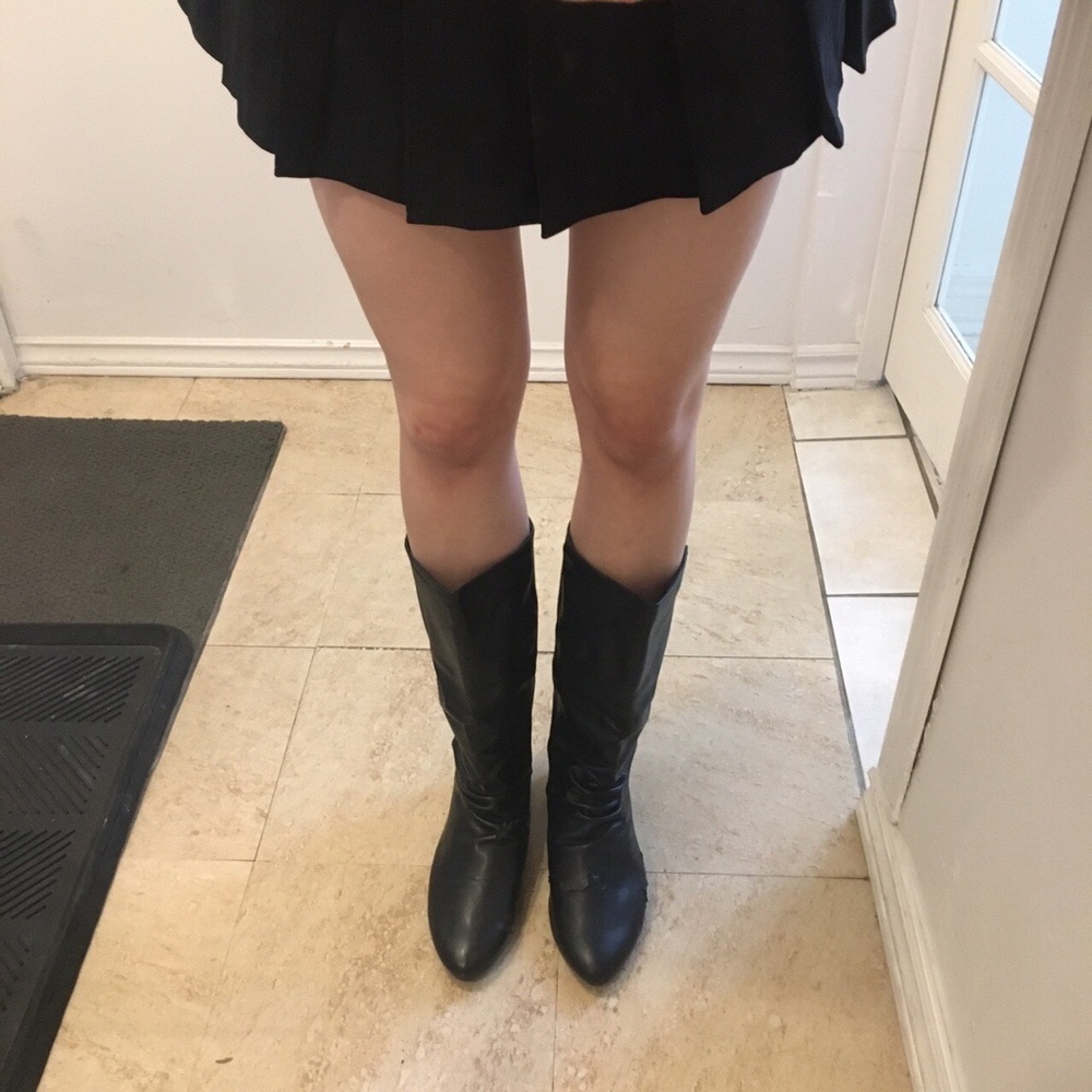 Black Mid-Calf Go-Go Boots